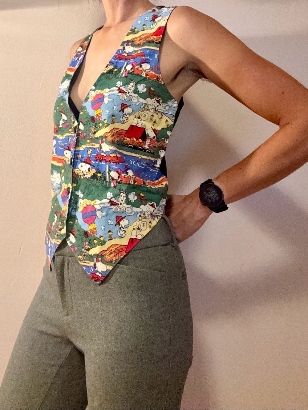 Peanuts Comic Snoopy Button-down Vest